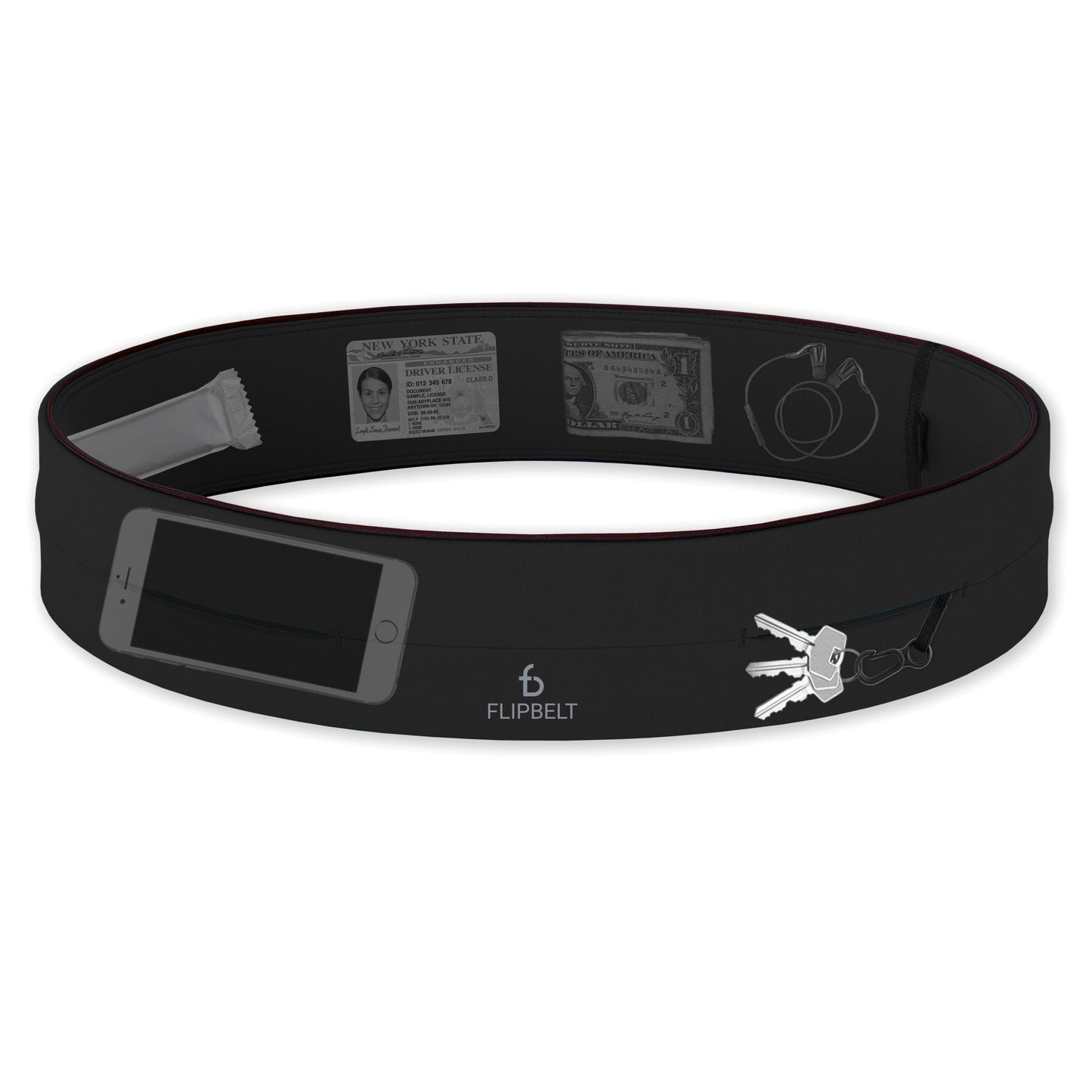 FlipBelt Classic - FB0114 - BLK - XS - BLACK - XS - FlipBelt Sweden