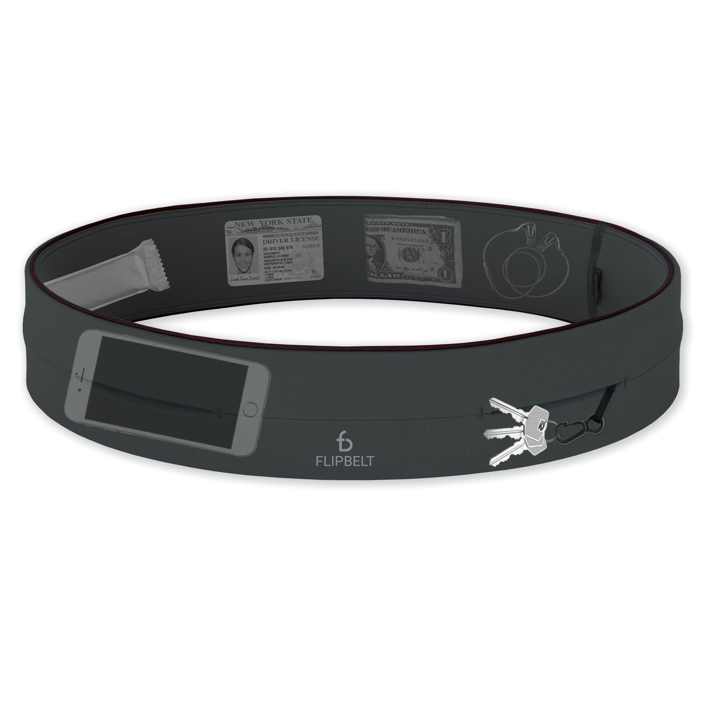 FlipBelt Classic - FB0114 - BLK - XXS - BLACK - XXS - FlipBelt Sweden