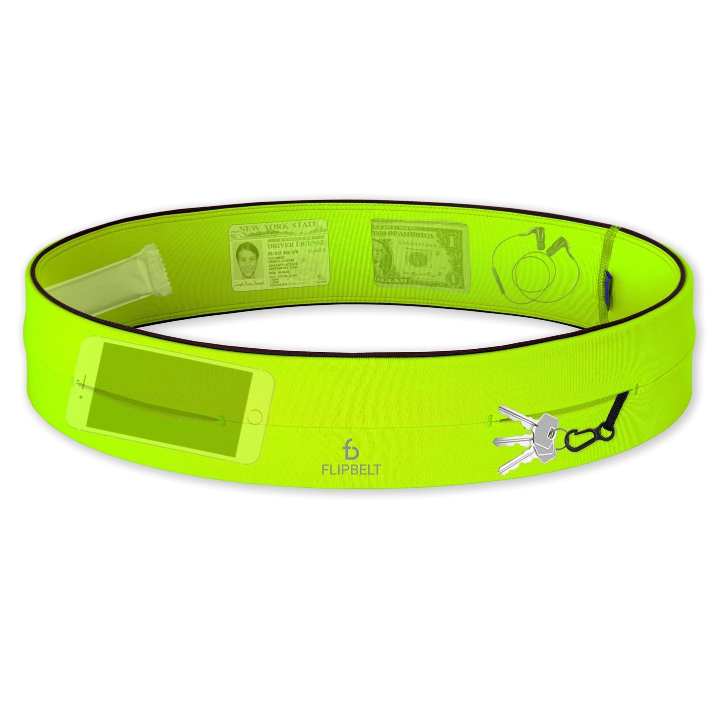 FlipBelt Classic - FB0114 - NEOY - XS - YELLOW - XS - FlipBelt Sweden