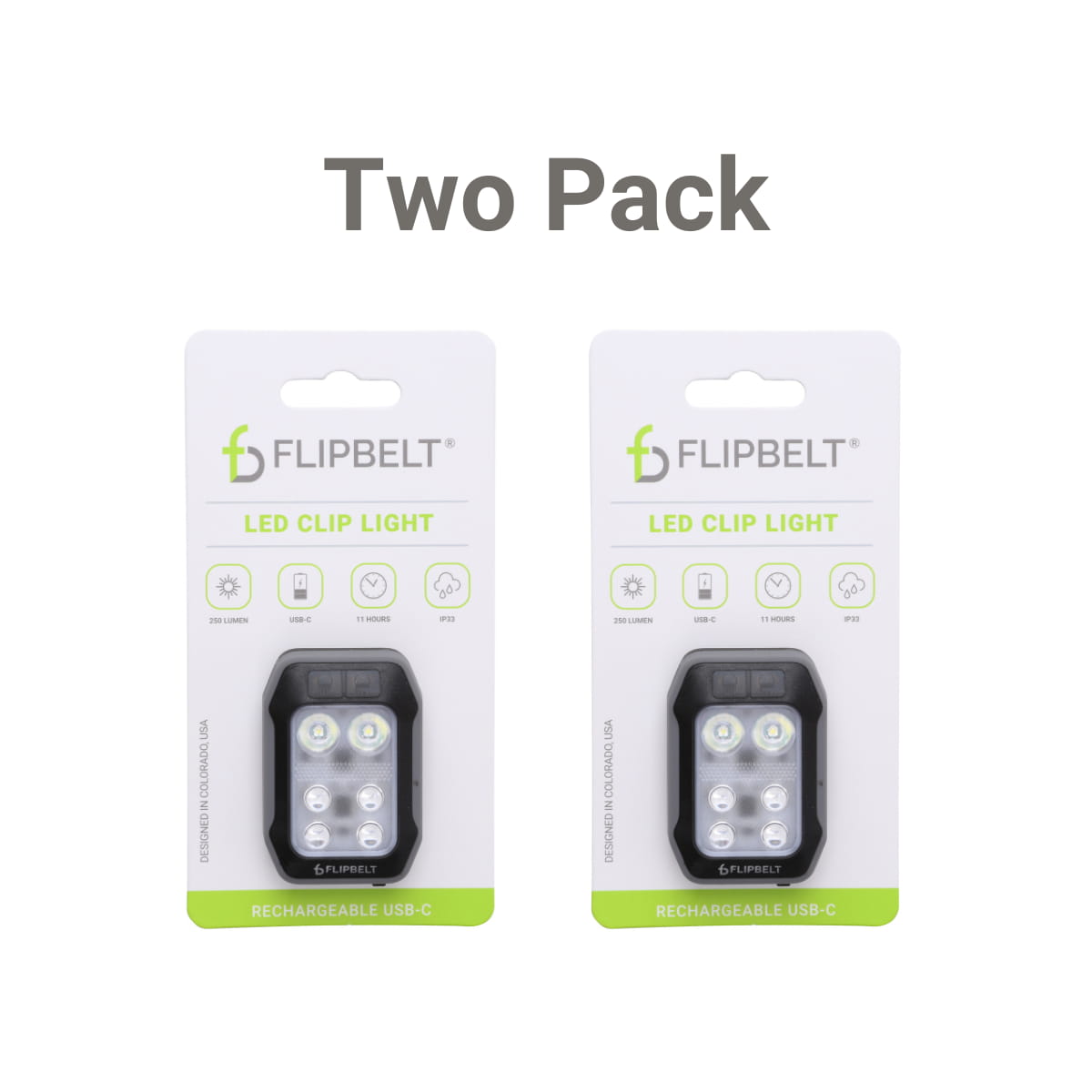 FlipBelt LED Clip Light - FBCL10 - 2 - 2 - Pack - FlipBelt Sweden
