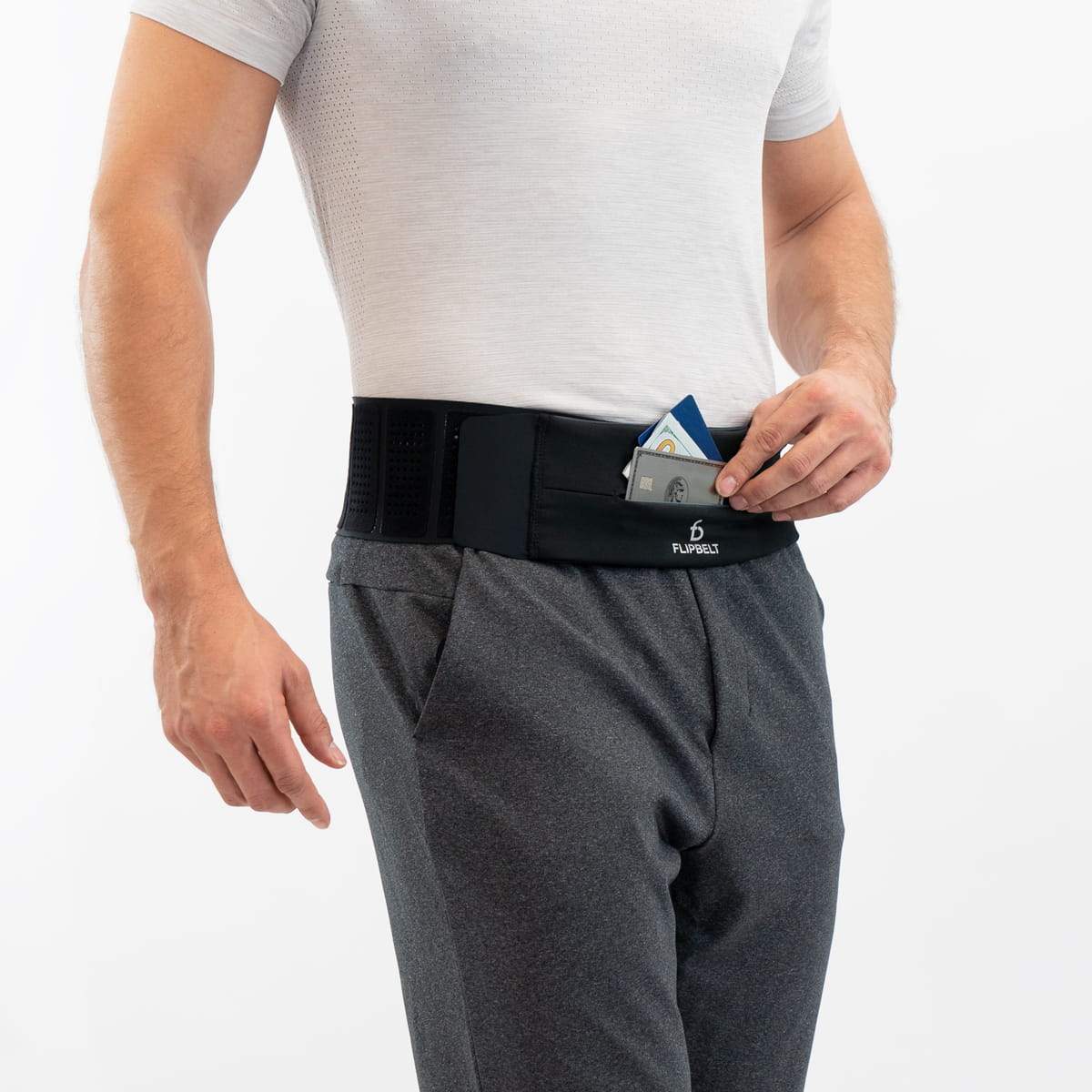FlipBelt Zipper Adjustable - FB0250 - BLK - Black - FlipBelt Sweden