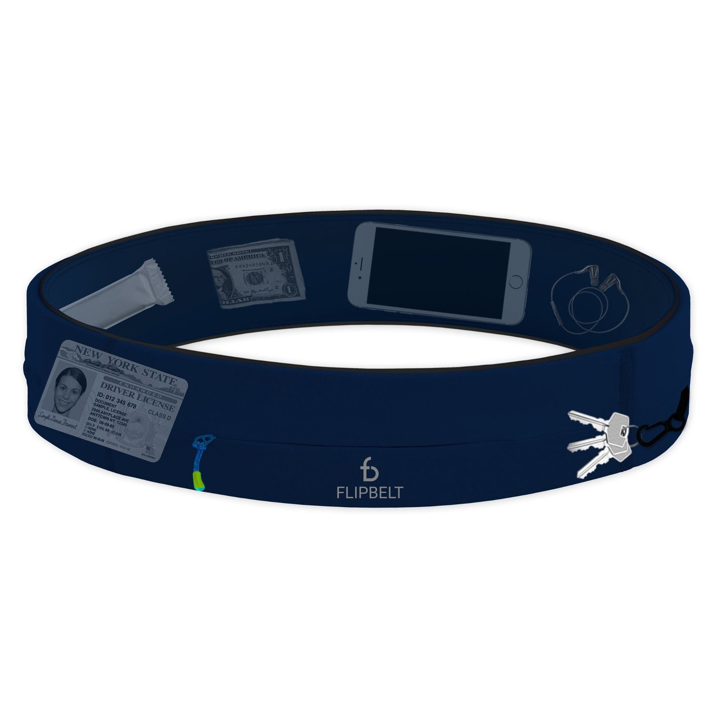 FlipBelt Zipper - FB0200 - MBL - XS - MIDNIGHT BLUE - XS - FlipBelt Sweden