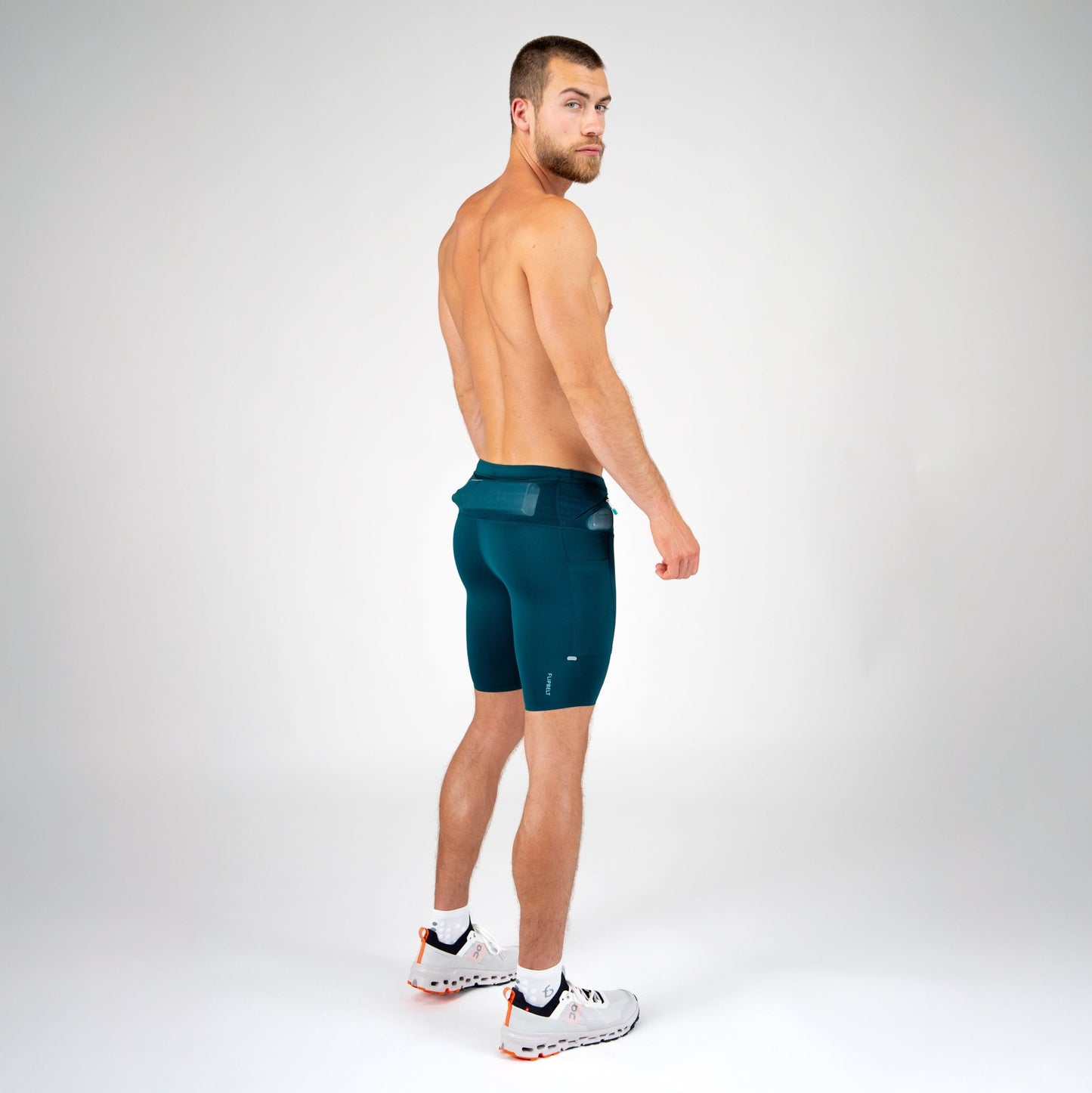Men's Ouray Compression Short - FBMCS3 - DSG - XS - Dark - Sea - Green - XS - FlipBelt Sweden