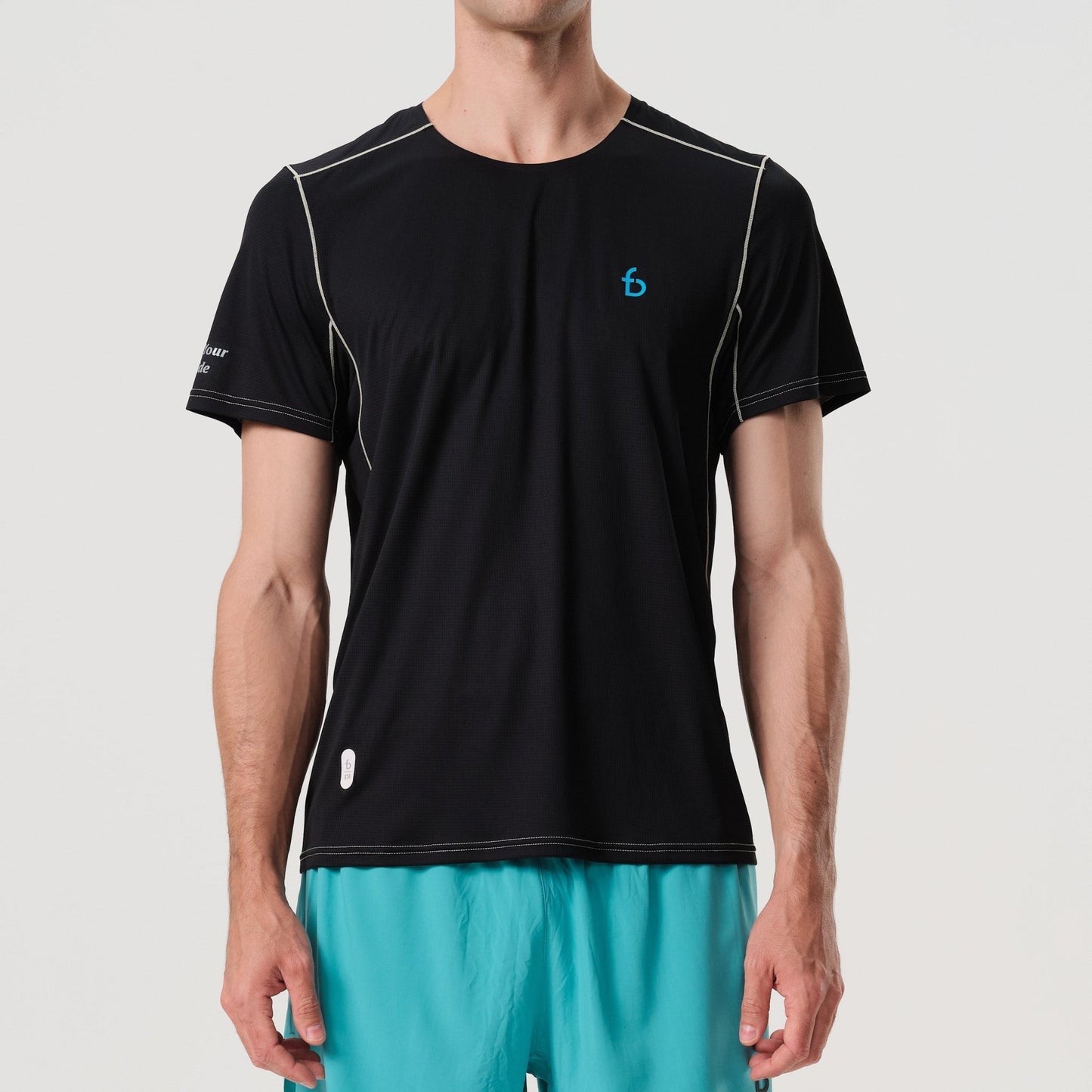 Men's Running Short Sleeve - FBCT03 - BLK - XS - Black - XS - FlipBelt Sweden