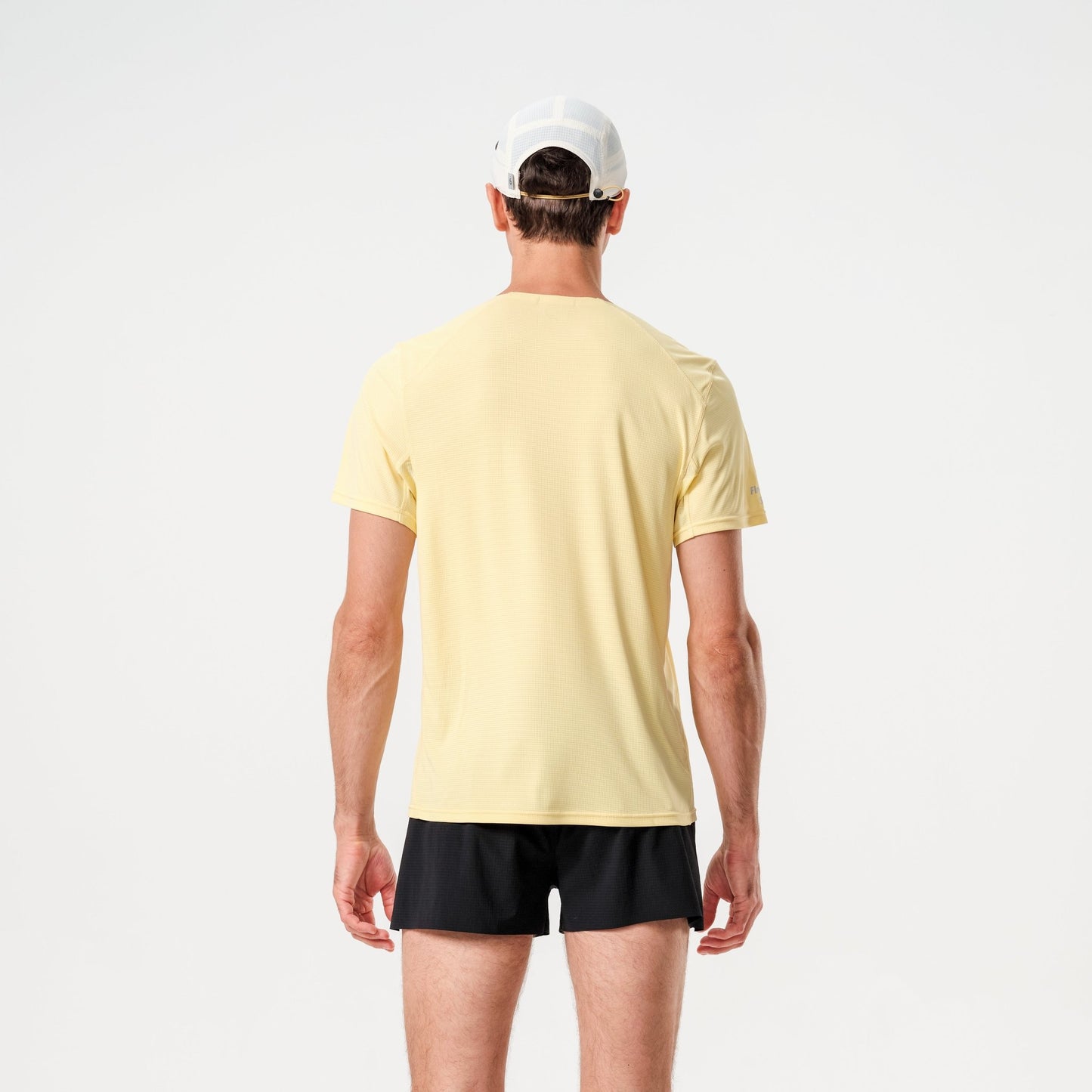 Men's Running Short Sleeve - FBCT03 - CLY - XS - Cloud - Yellow - XS - FlipBelt Sweden