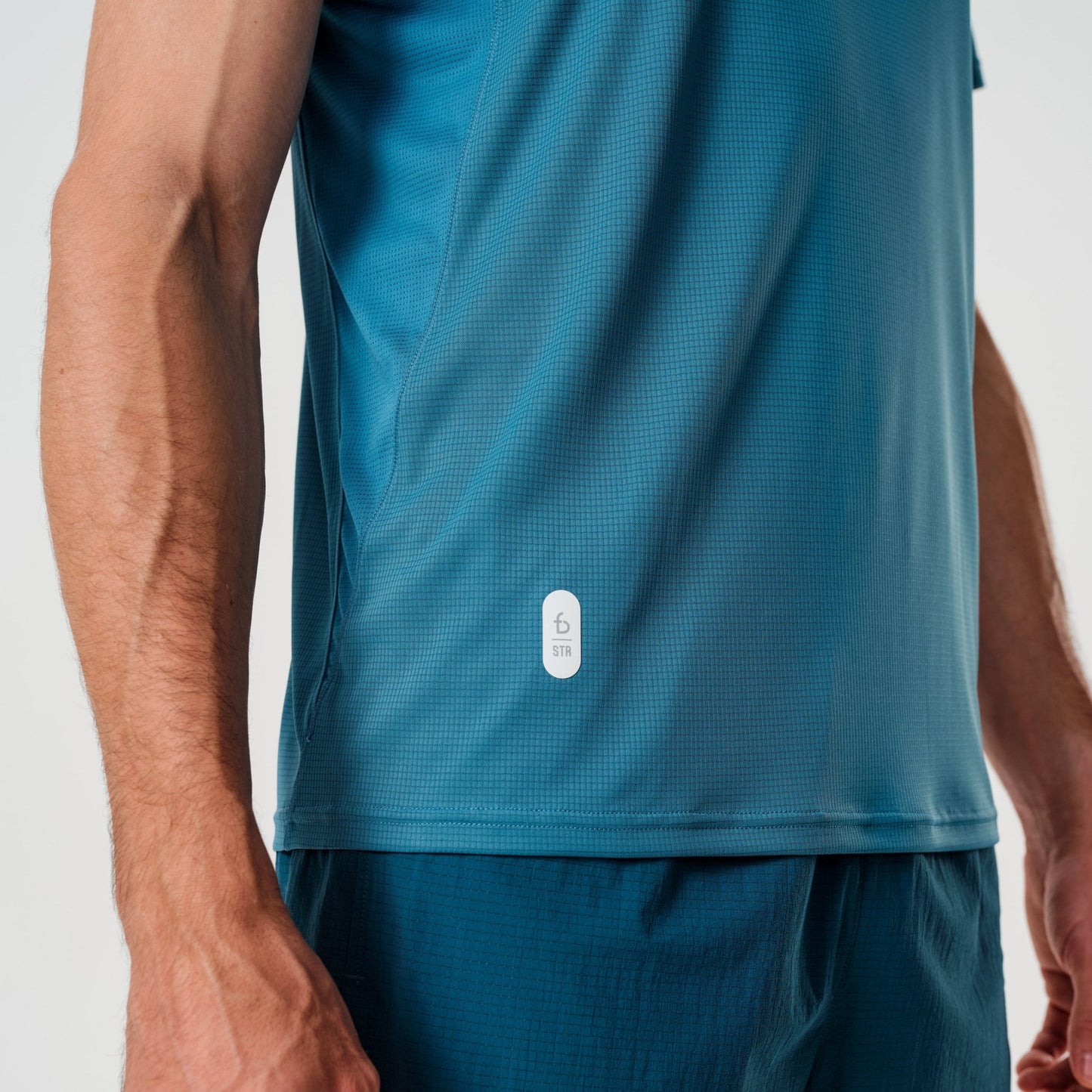 Men's Running Short Sleeve - FBCT03 - GBL - XS - Glacier - Blue - XS - FlipBelt Sweden