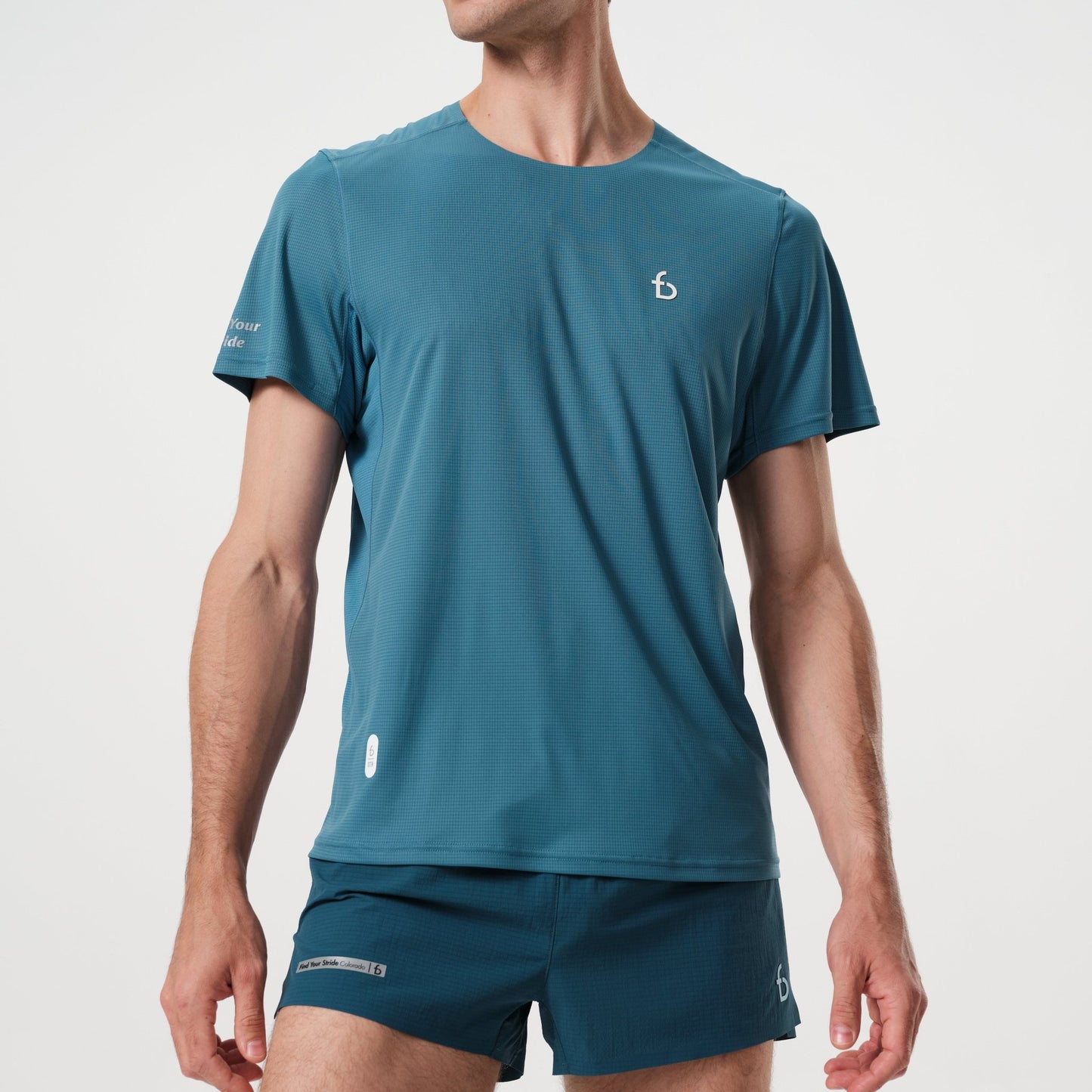 Men's Running Short Sleeve - FBCT03 - GBL - XS - Glacier - Blue - XS - FlipBelt Sweden