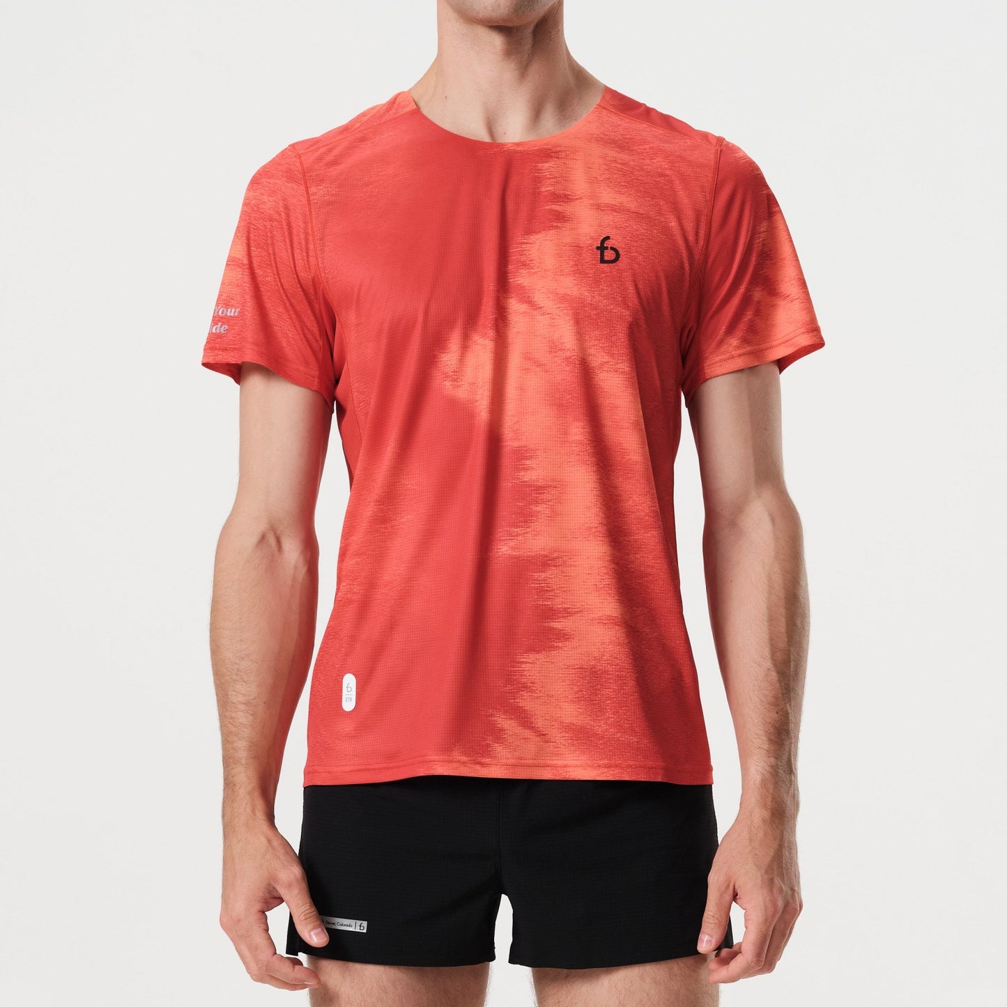 Men's Running Short Sleeve - FBCT03 - LRD - XS - Lava - Red - XS - FlipBelt Sweden