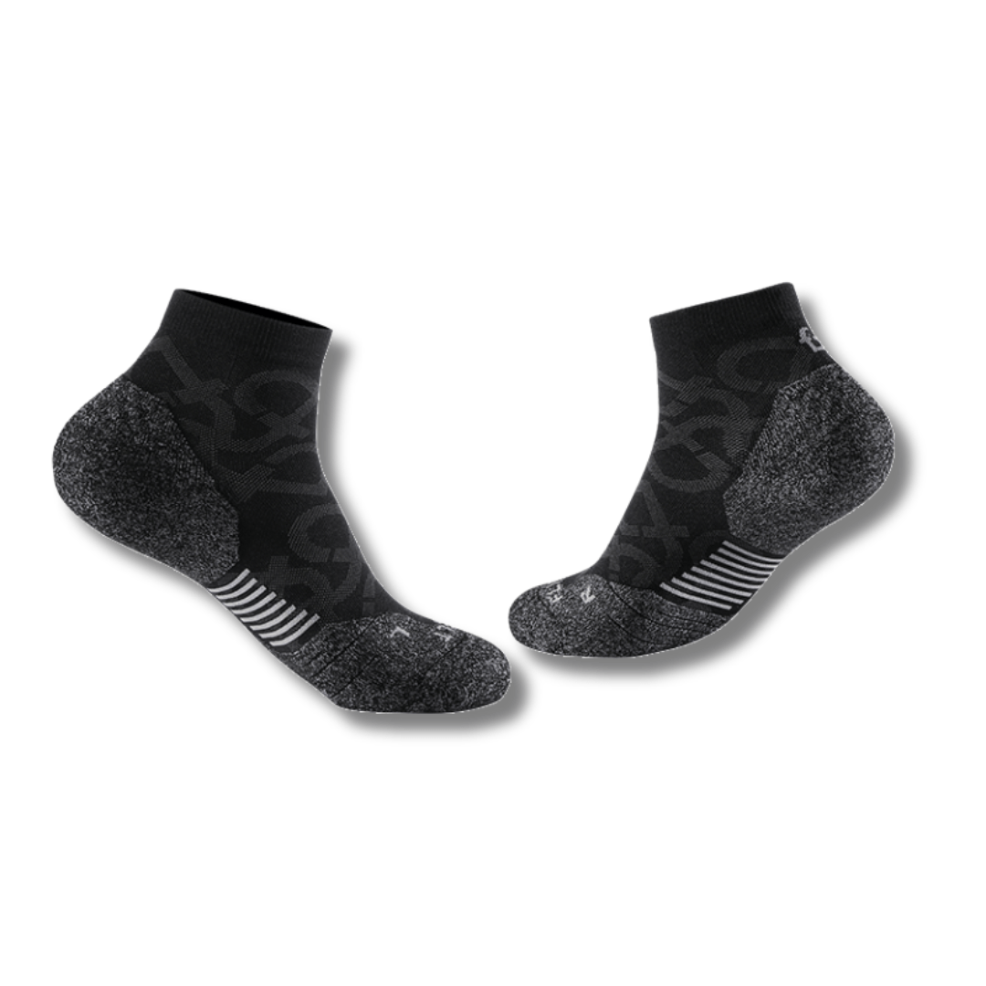 Quarter Cut Running Socks - FBSK02 - BLK - S - Black - Small - FlipBelt Sweden