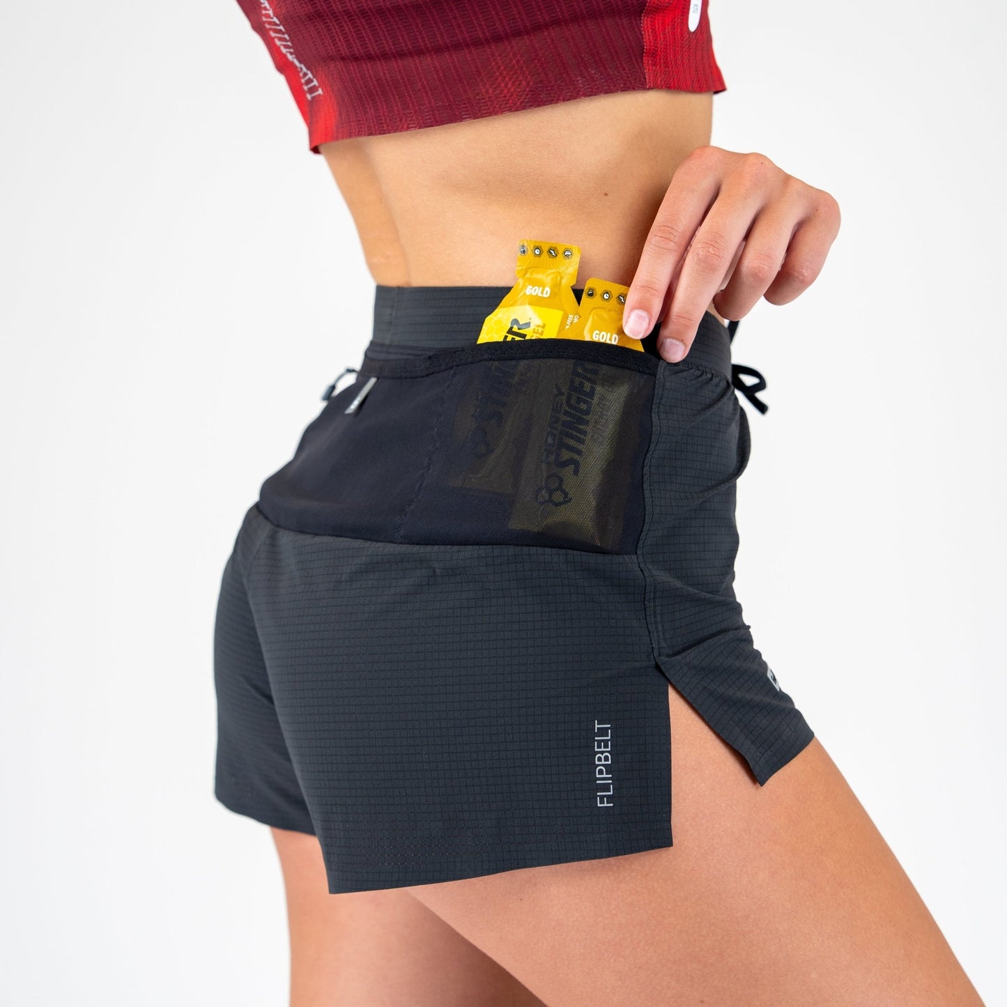 Women's Elite Running Shorts - FBRS53 - BLK - XS - Black - XS - FlipBelt Sweden