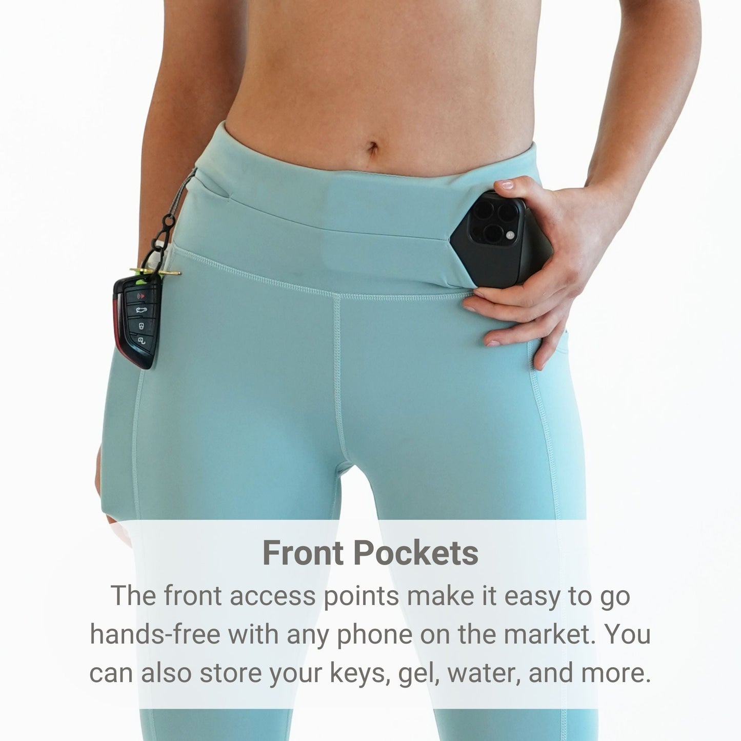 Women's Leggings - FBLG10 - SAG - XS - Sage - XS - FlipBelt Sweden