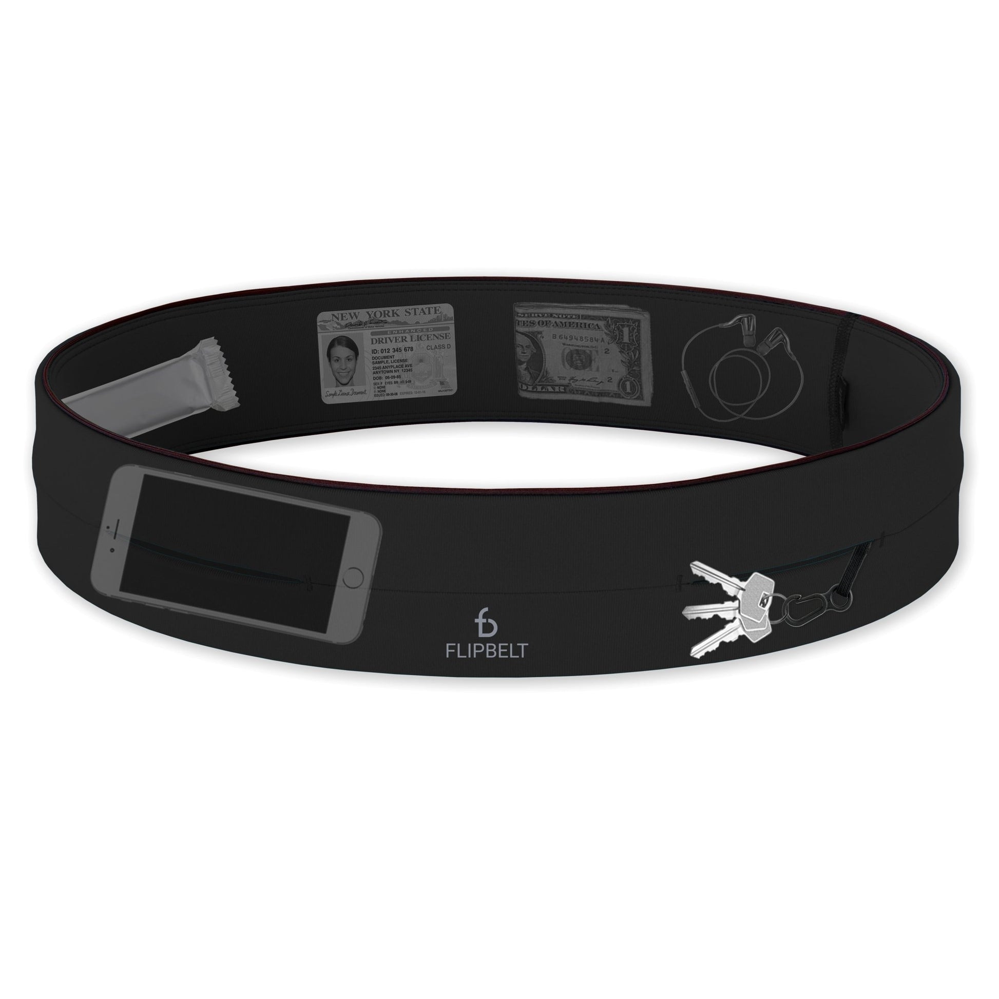 FlipBelt Classic - FB0114 - BLK - XS - BLACK - XS - FlipBelt Sweden
