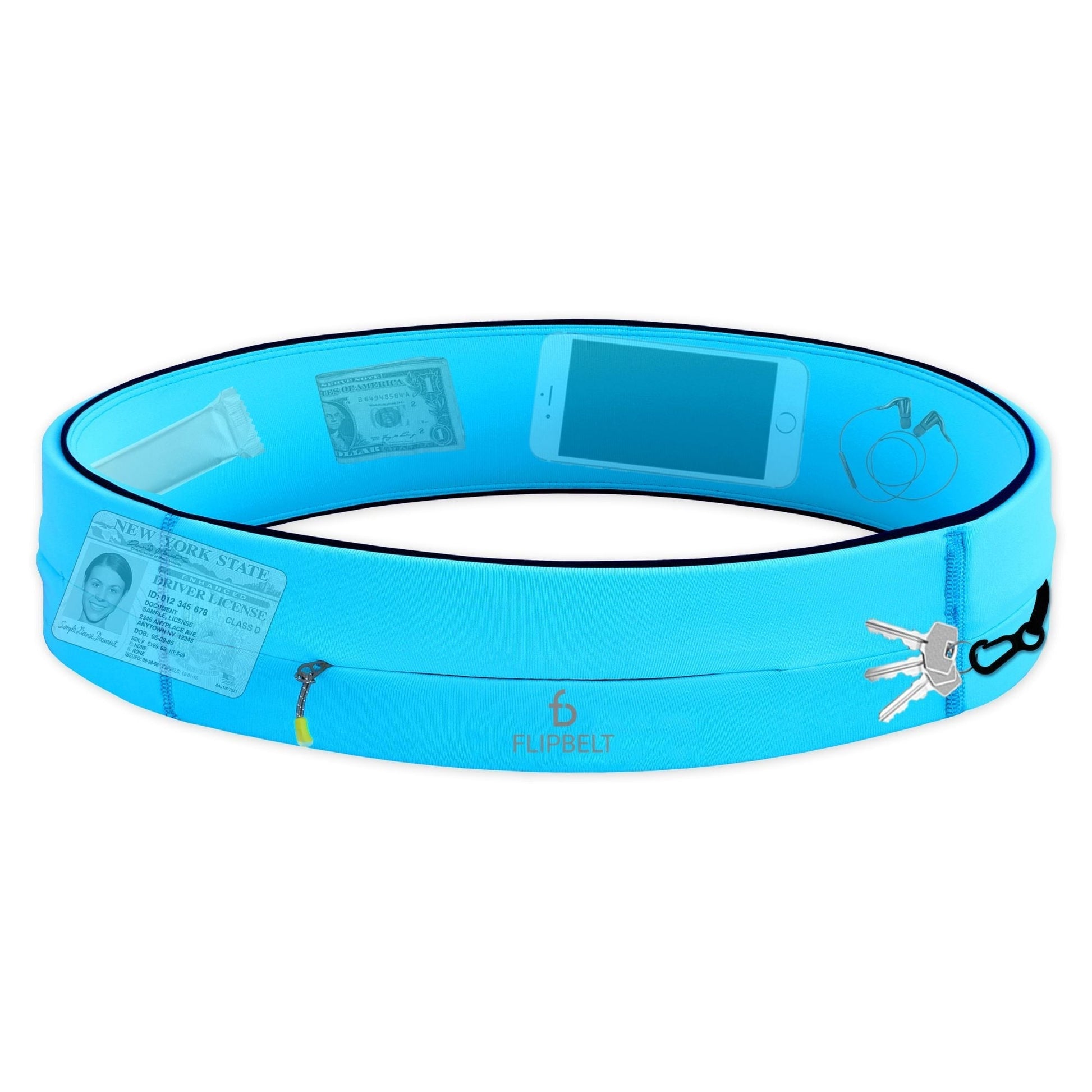 FlipBelt Zipper - FB0200 - AQA - XS - AQUA - XS - FlipBelt Sweden