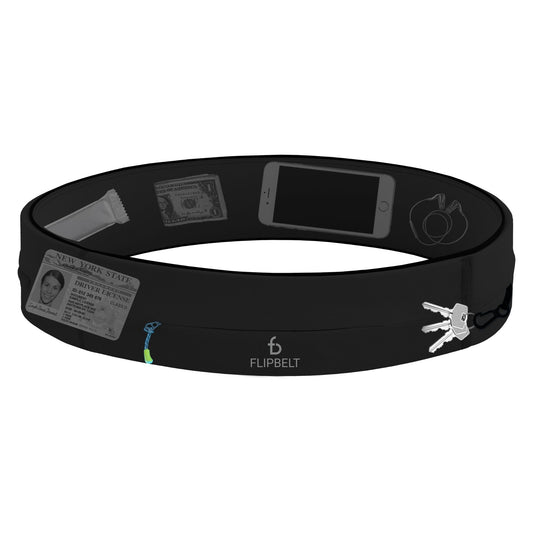 FlipBelt Zipper - FB0200 - BLK - XS - BLACK - XS - FlipBelt Sweden