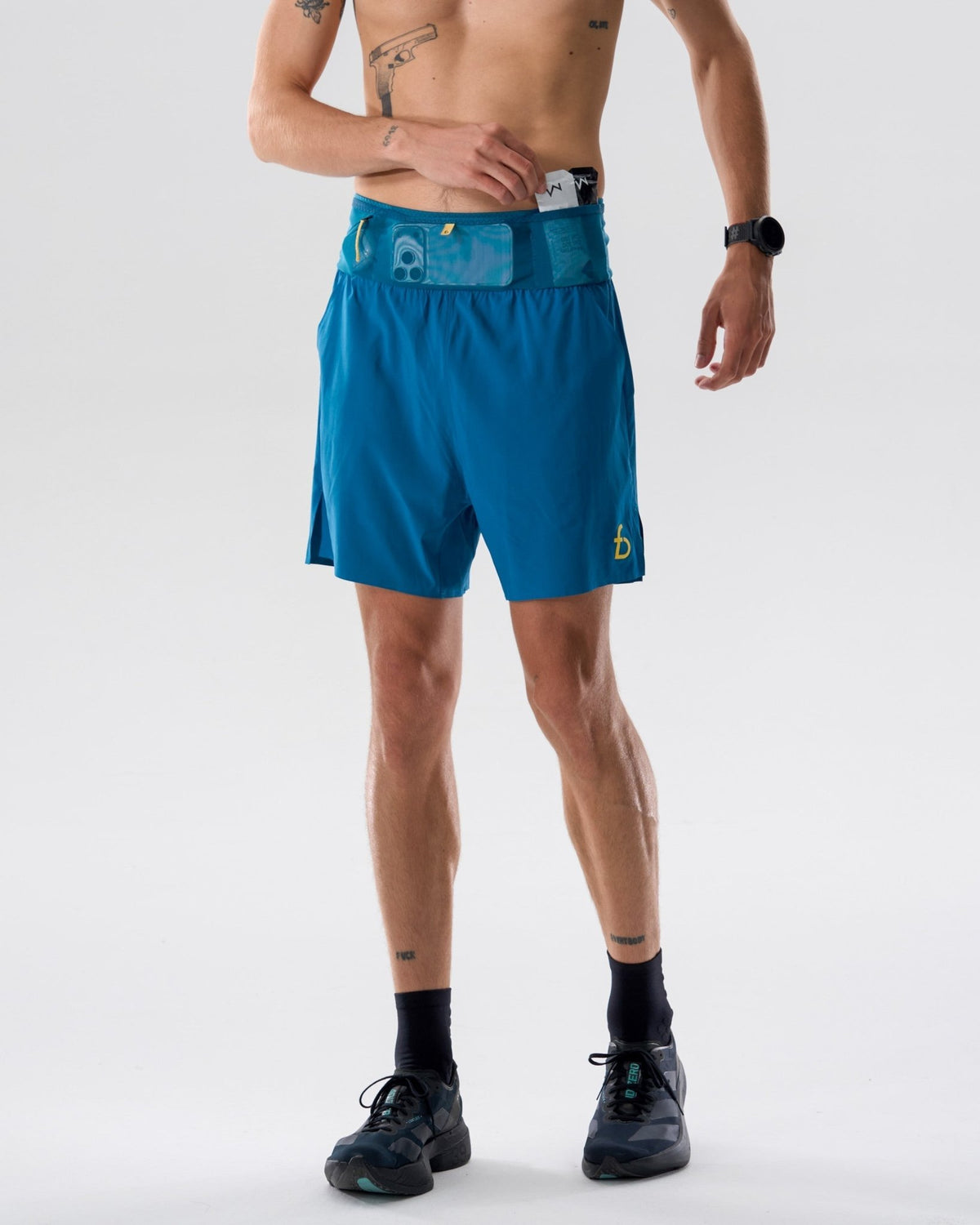 Men's Air Running Shorts - 6SMRS4-LTL-XS - Lagoon-Teal - XS - FlipBelt Sweden