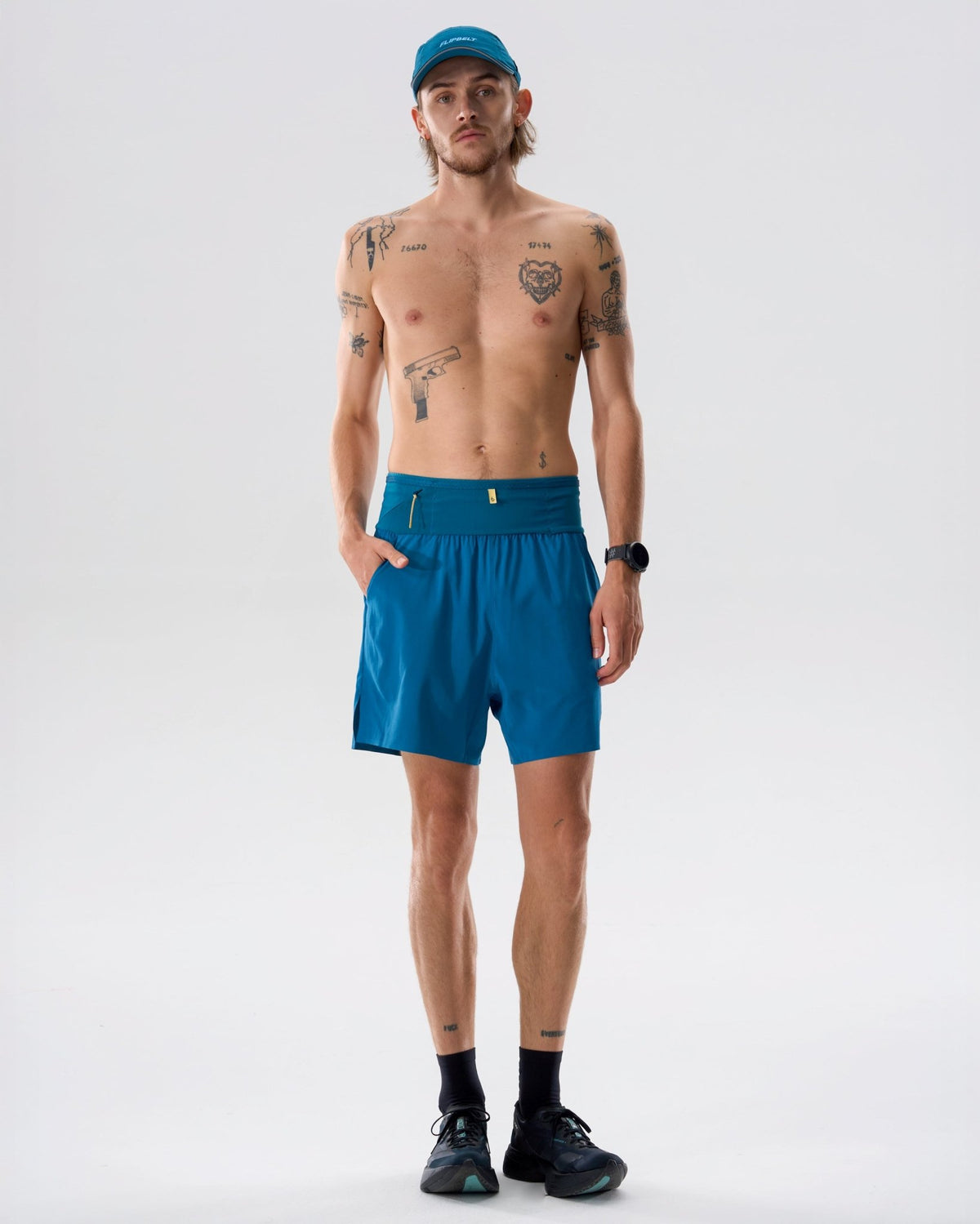 Men's Air Running Shorts - 6SMRS4-LTL-XS - Lagoon-Teal - XS - FlipBelt Sweden
