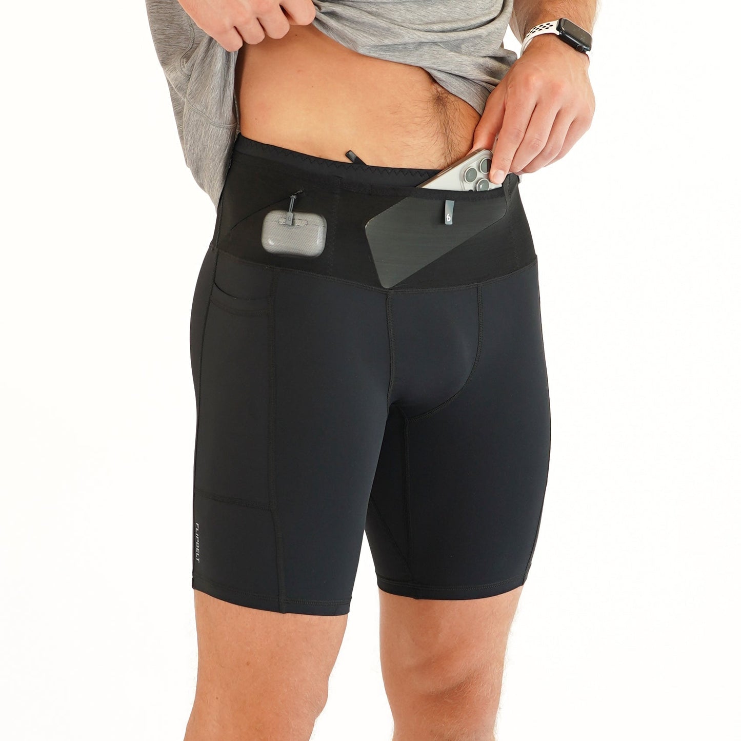 Men's Compression Shorts - Löparshorts - FBMCS1 - BLK - XS - Black - XS - FlipBelt Sweden