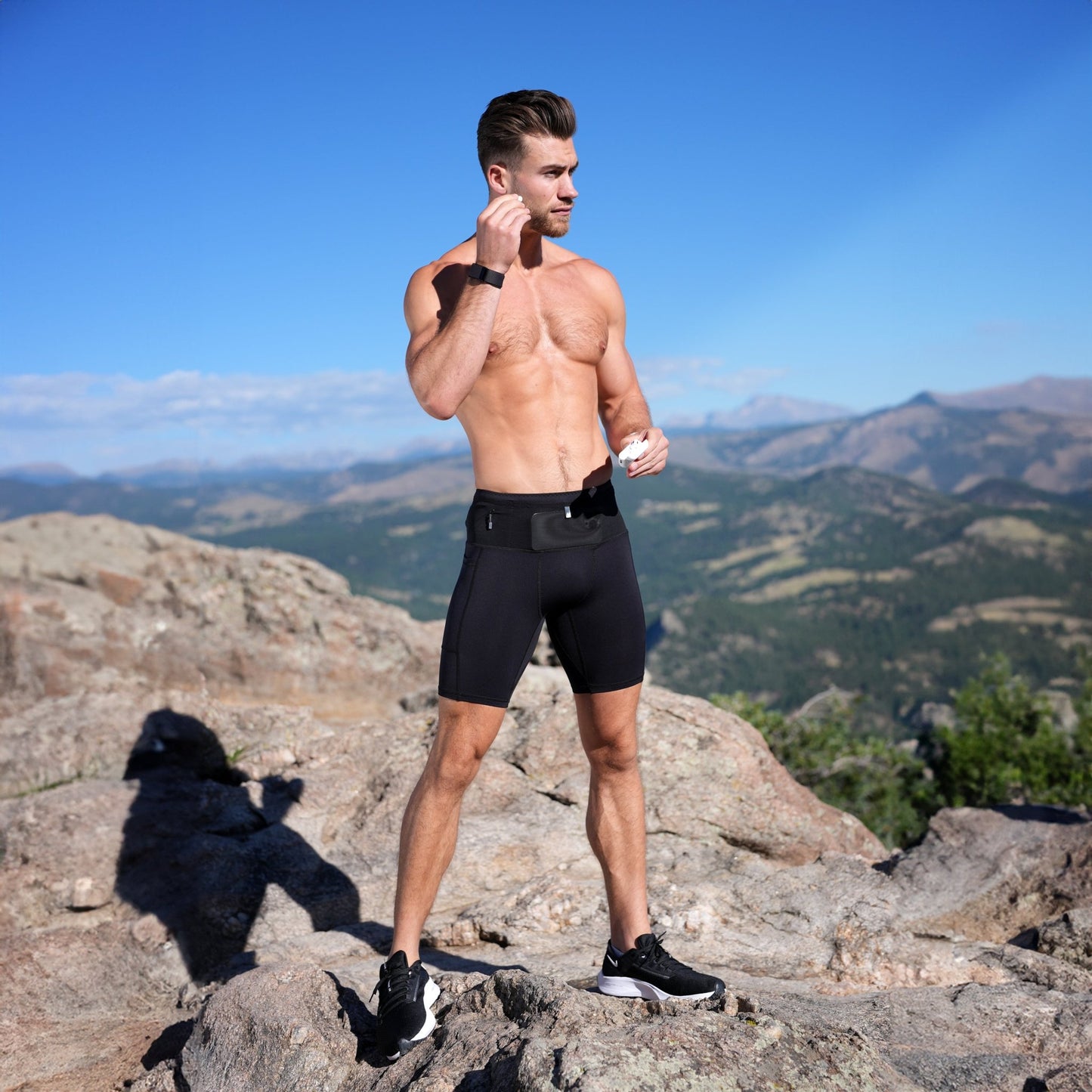 Men's Compression Shorts - Löparshorts - FBMCS1 - BLK - XS - Black - XS - FlipBelt Sweden