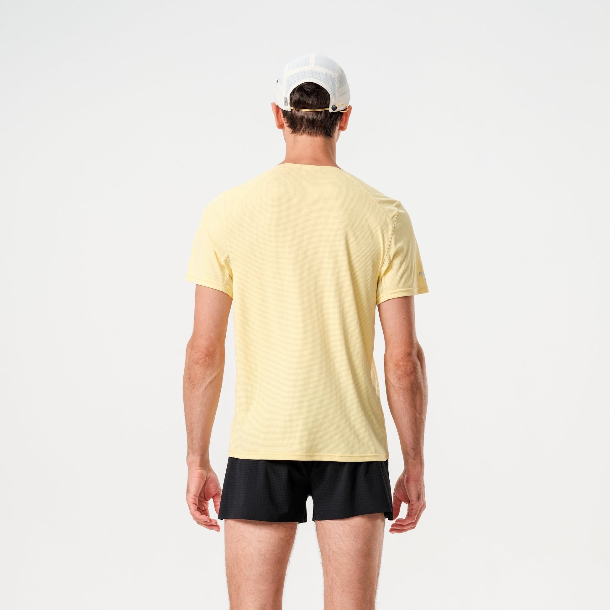 Men's Running Short Sleeve - FBCT03 - CLY - XS - Cloud - Yellow - XS - FlipBelt Sweden