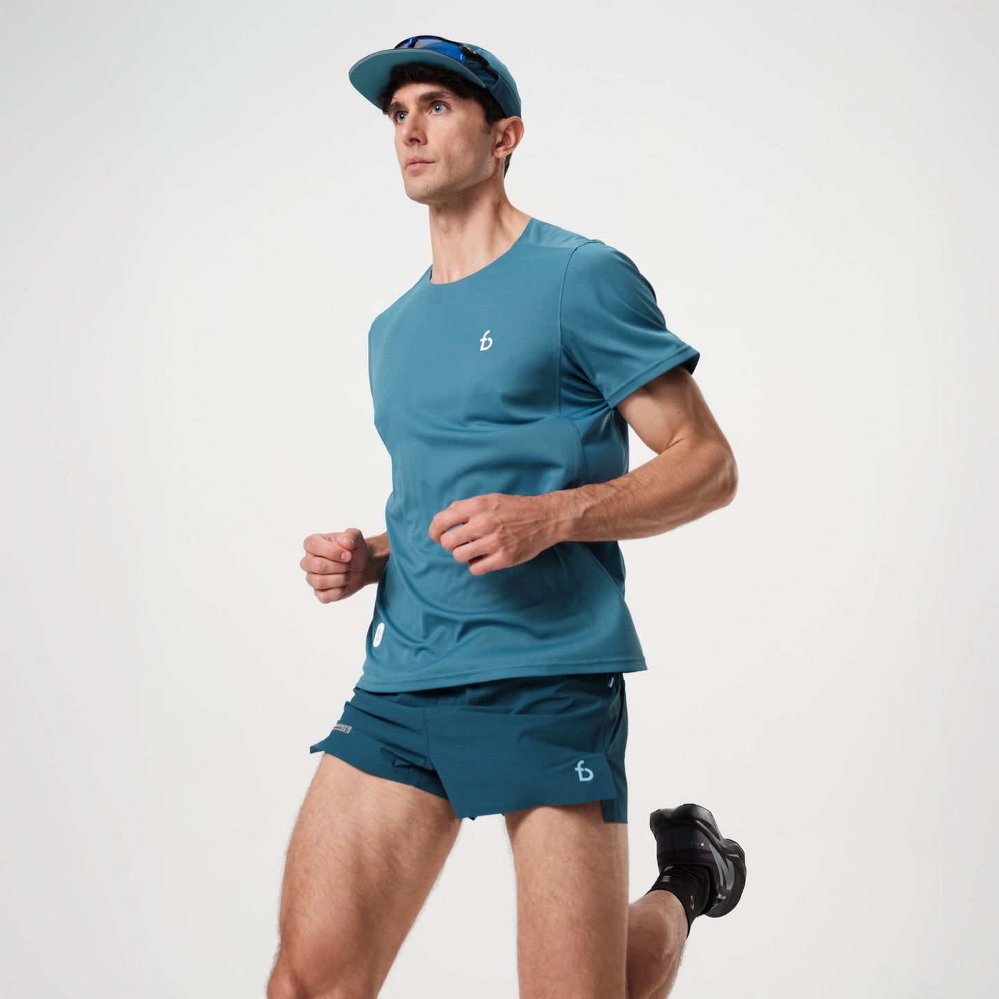 Men's Running Short Sleeve - FBCT03-GBL-XS - Glacier - Blue - XS - FlipBelt Sweden