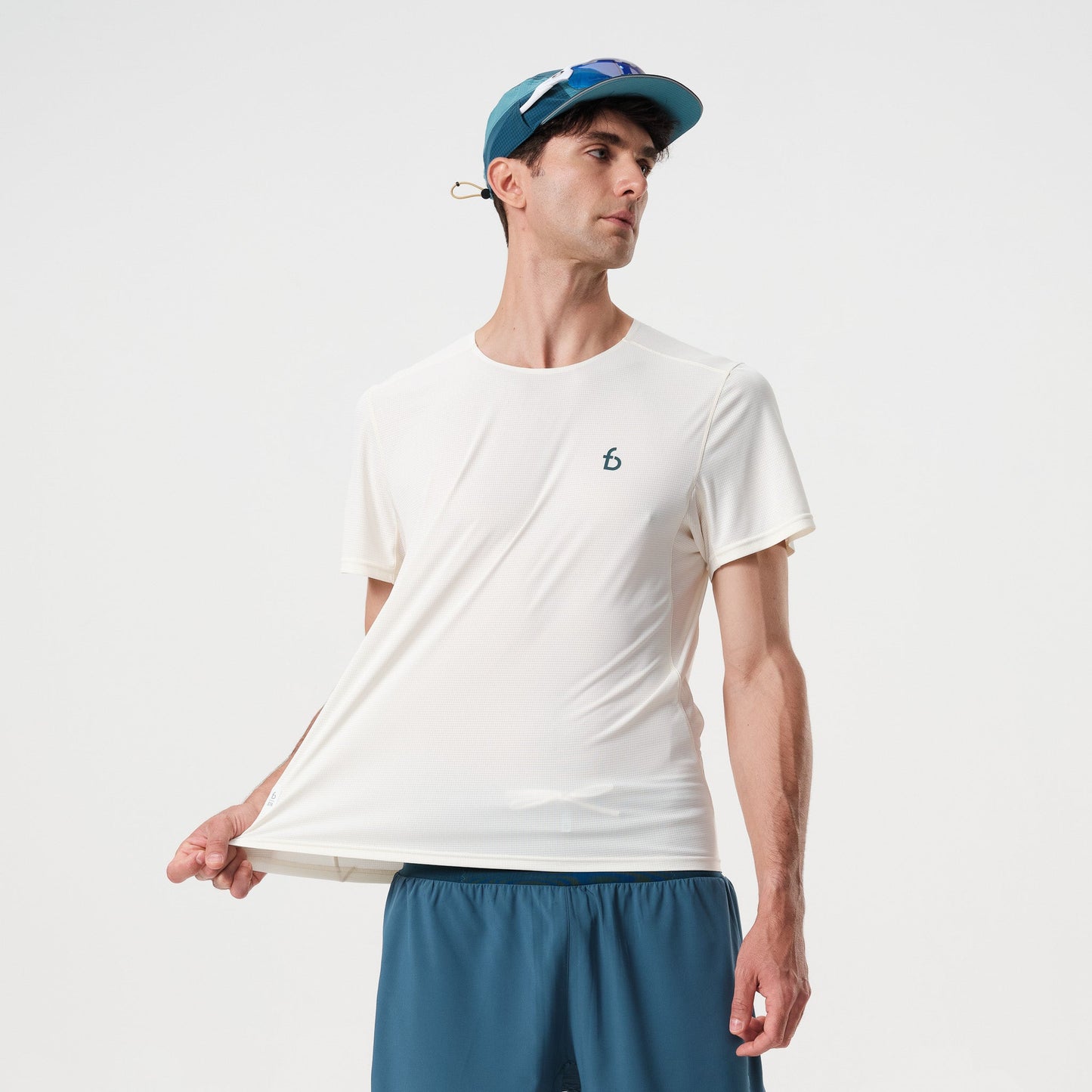 Men's Running Short Sleeve - FBCT03-GBL-XS - Glacier - Blue - XS - FlipBelt Sweden