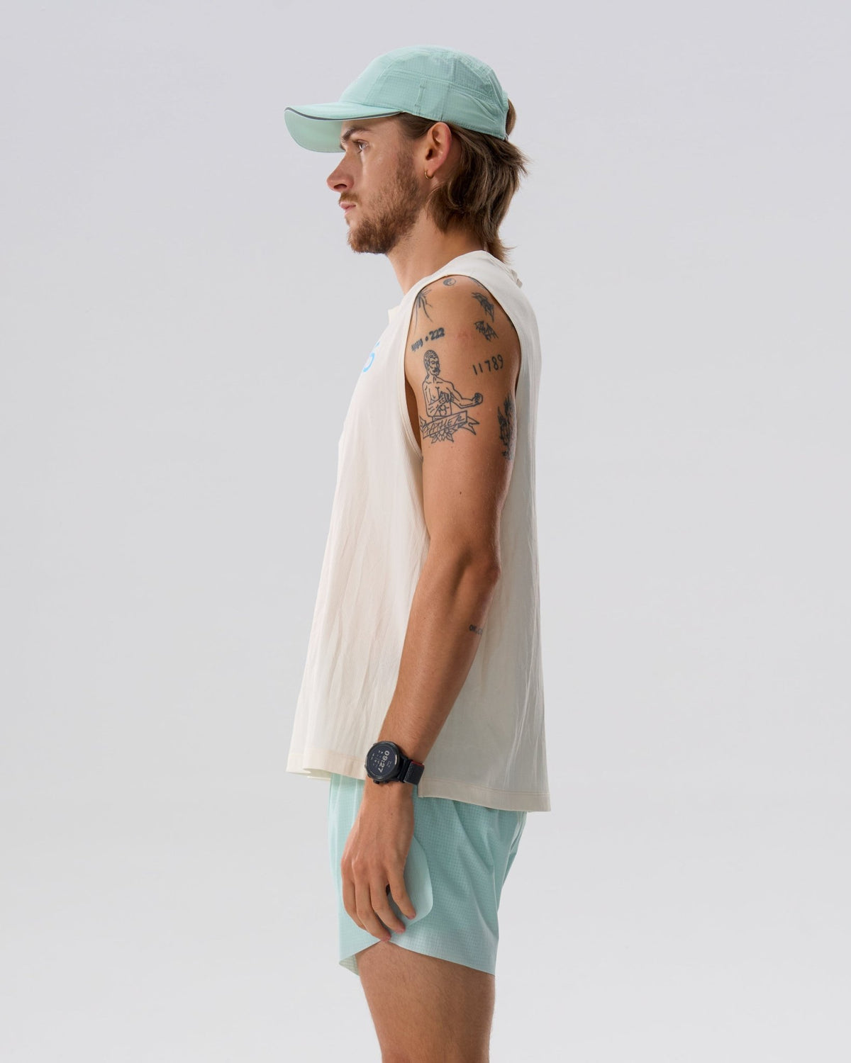 Men's Running Tank - 6SMVE4-CWA-XS - Clearwater-Aqua - XS - FlipBelt Sweden