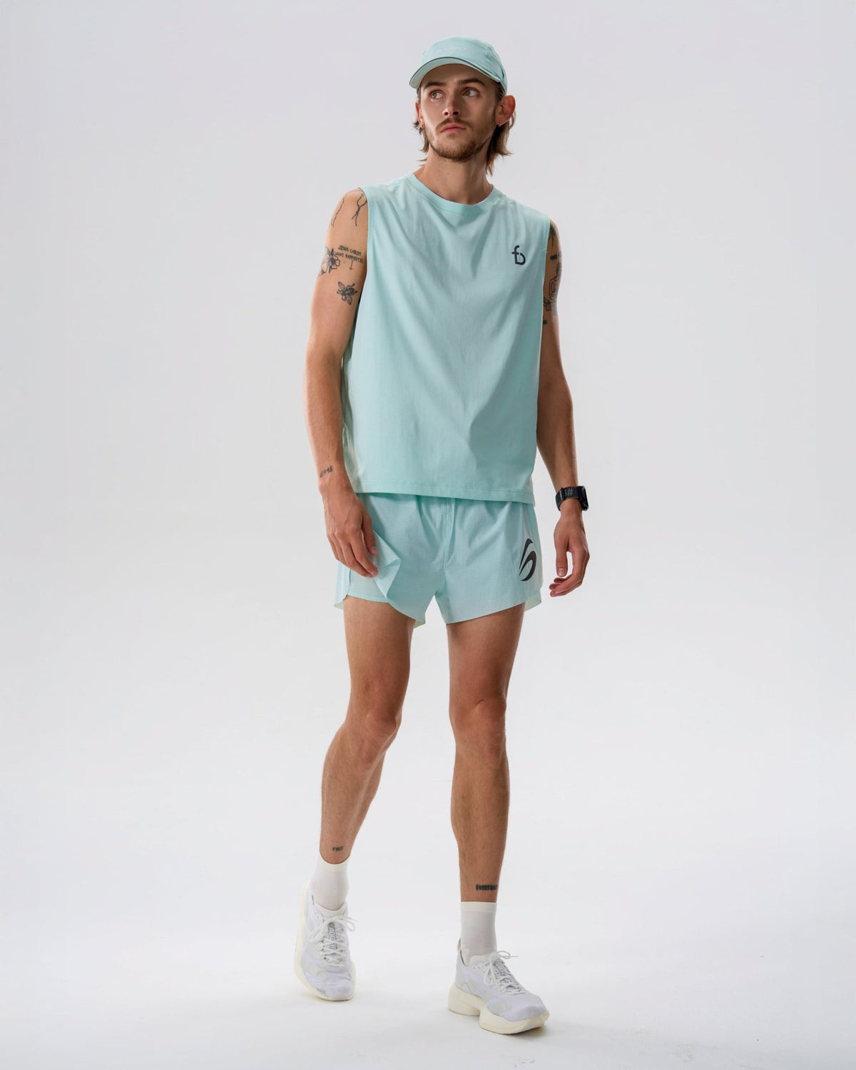 Men's Running Tank - 6SMVE4-CWA-XS - Clearwater-Aqua - XS - FlipBelt Sweden