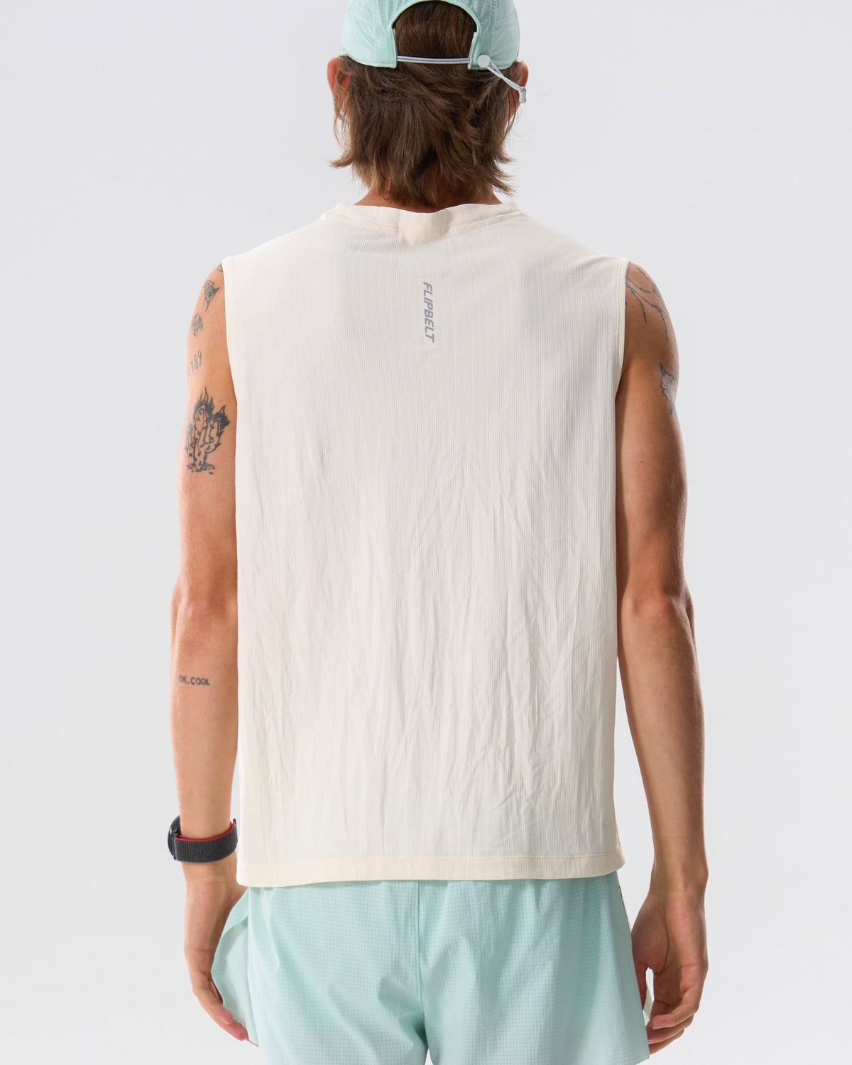 Men's Running Tank - 6SMVE4-CWA-XS - Clearwater-Aqua - XS - FlipBelt Sweden