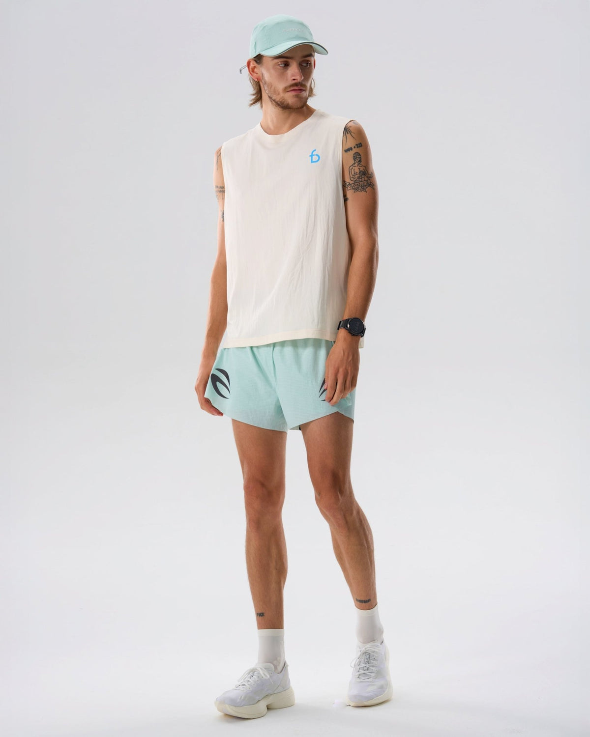 Men's Running Tank - 6SMVE4-CWA-XS - Clearwater-Aqua - XS - FlipBelt Sweden