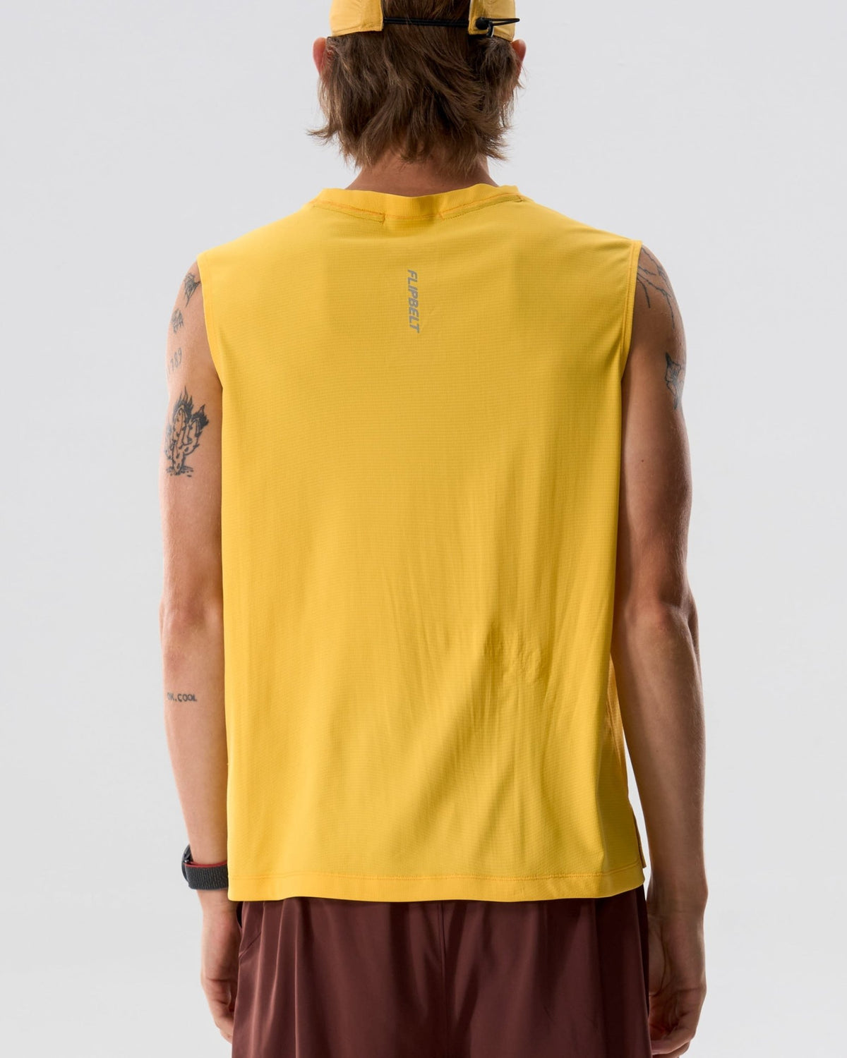 Men's Running Tank - 6SMVE4-DYL-XS - Daisy-Yellow - XS - FlipBelt Sweden