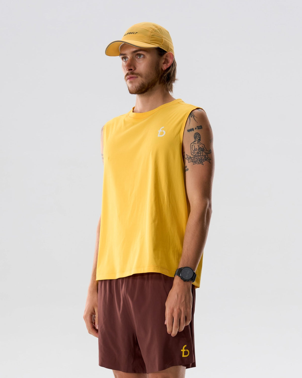 Men's Running Tank - 6SMVE4-DYL-XS - Daisy-Yellow - XS - FlipBelt Sweden