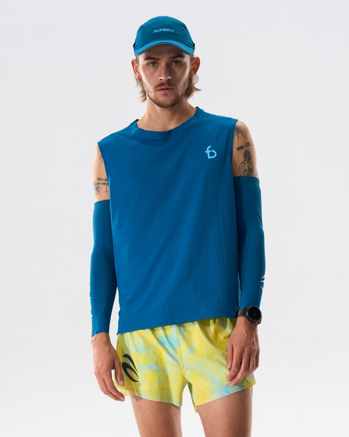 Men's Running Tank - 6SMVE4-LTL-XS - Lagoon-Teal - XS - FlipBelt Sweden