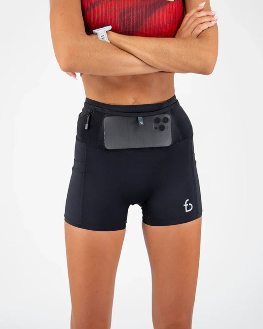 Women's 3" Ouray Compression Short - FBCS33-BLK-XS - Black - XS - FlipBelt Sweden