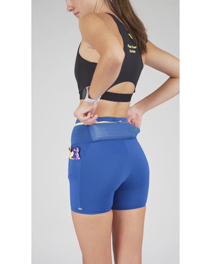 Women's 6" Ouray Compression Short - FBCS36-EBL-XS - Element Blue - XS - FlipBelt Sweden