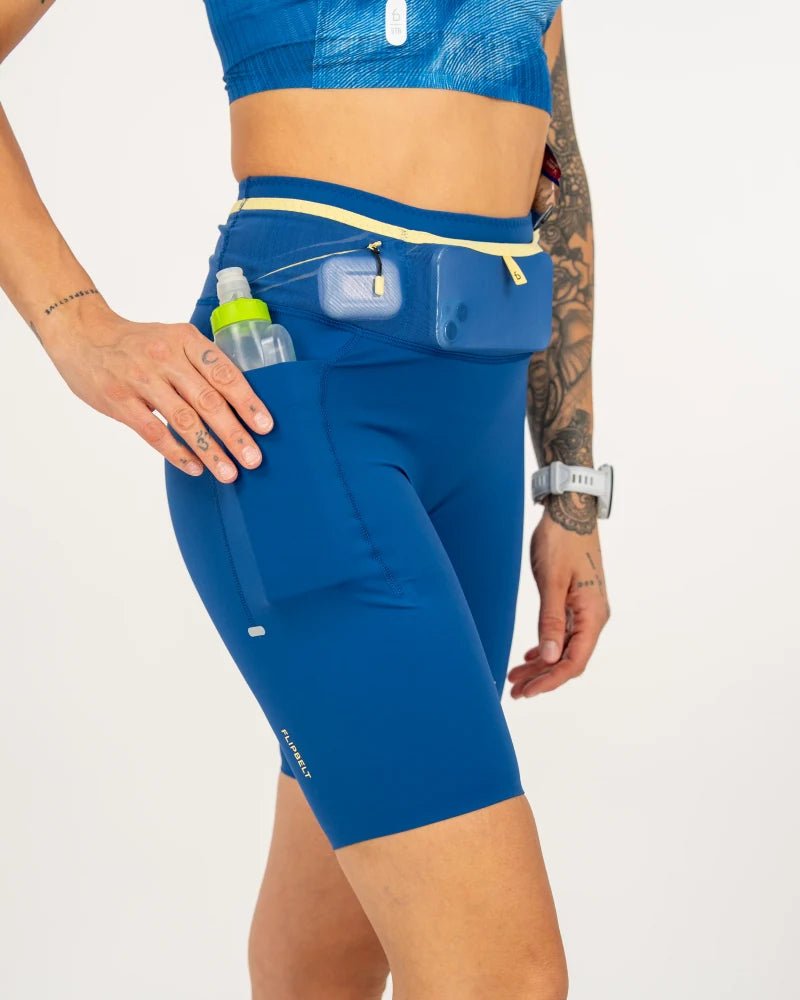 Women's 9" Ouray Compression Short - FBCS39-EBL-XS - Element Blue - XS - FlipBelt Sweden