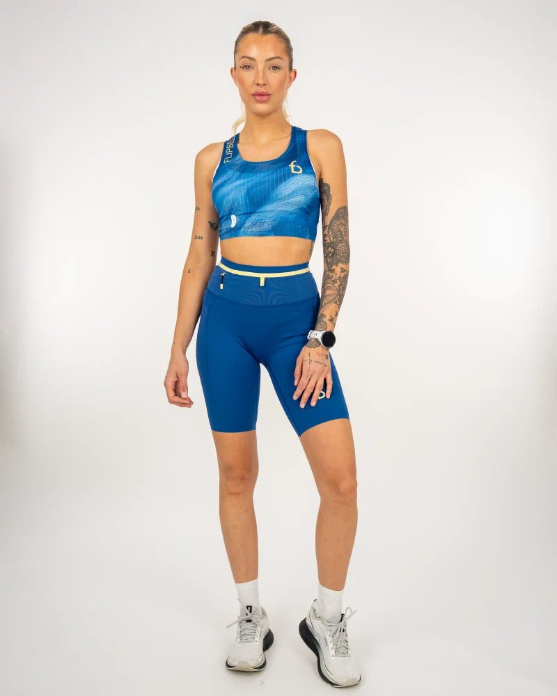 Women's 9" Ouray Compression Short - FBCS39-EBL-XS - Element Blue - XS - FlipBelt Sweden
