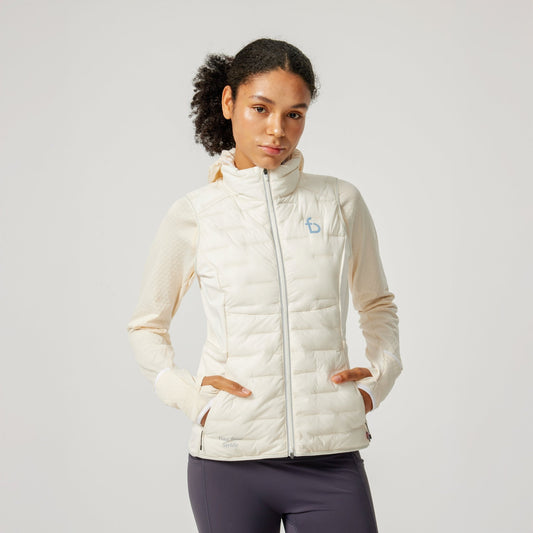 Women’s Alpine Insulated Vest – Lätt och varm väst för vinterlöpning - FBWRV1-GWH-XS - Glacier White - XS - FlipBelt Sweden