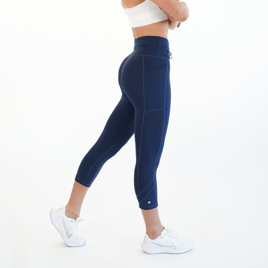 Women's Running Crops - FBCR14-MBL-XS - Classic Midnight Blue - XS - FlipBelt Sweden