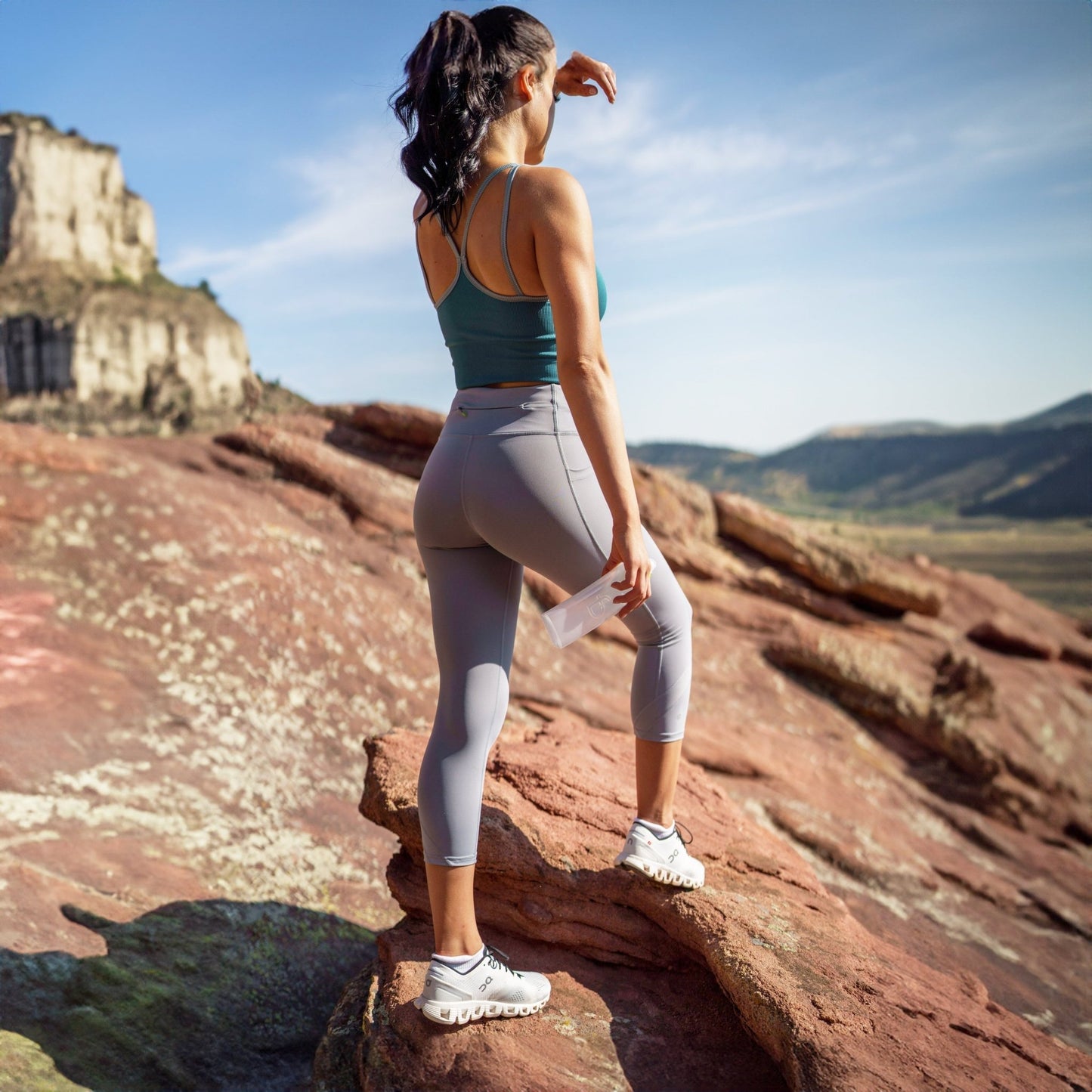 Women's Running Crops - FBCR14-MBL-XS - Classic Midnight Blue - XS - FlipBelt Sweden