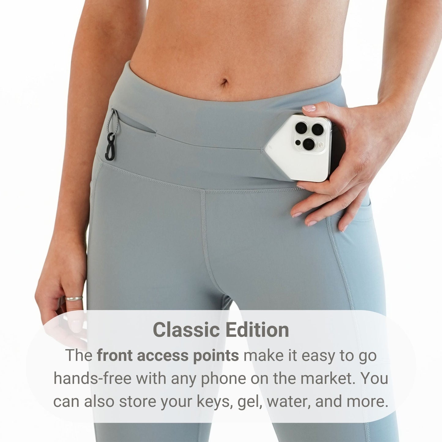 Women's Running Crops - FBCR14-MBL-XS - Classic Midnight Blue - XS - FlipBelt Sweden